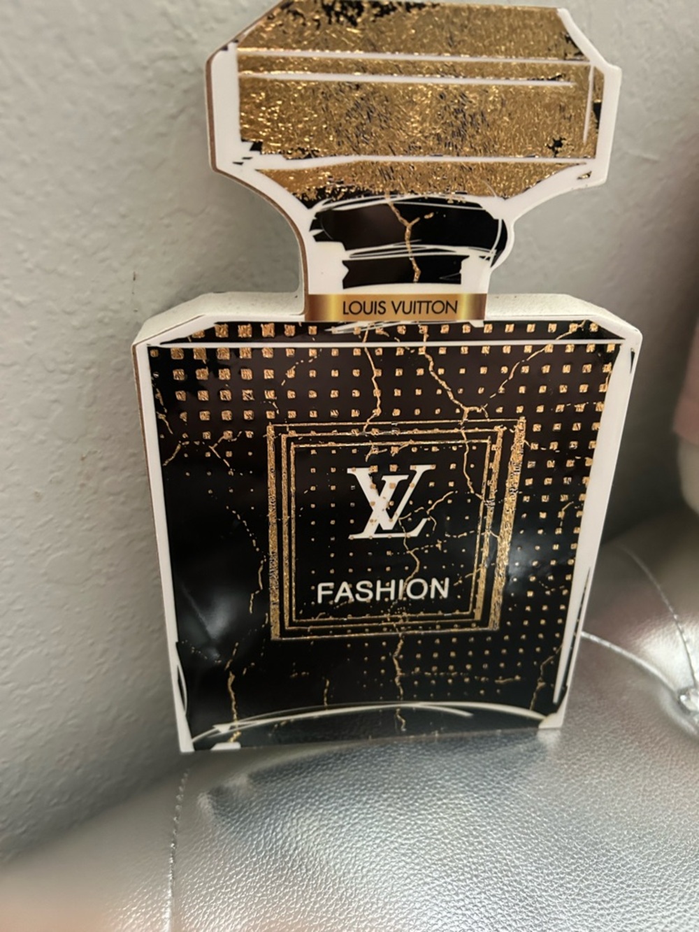 Decor Black and Gold Fashion Bottle Accent